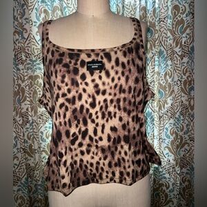 Dolce & Gabbana Animal Print Women's Top - Brown 4x NWT